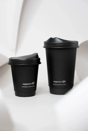 Black Double Wall Paper Cup 450 ml, Ø90 mm 25 pcs