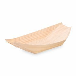 Wooden bowl "boat" 21,5 x 11 cm 100 pcs.