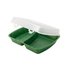 Menuboxes reusable bipartite green 24.5 x 20 x 4.5 cm 60 pcs.