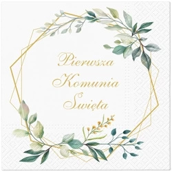 Communion 3-layer napkins, 1/4, 33 x 33 cm 20 pcs.