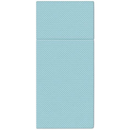 Softpoint napkin pockets for cutlery, embossed, light blue, 38 x 32 cm, 50 pcs