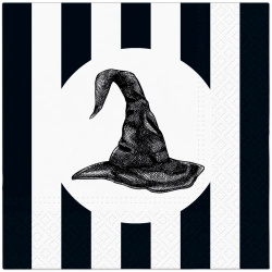 Serwetki 3-warstwowe "Striped Hat / Halloween", 1/4, 33 x 33 cm 20 szt.