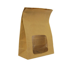 PLA kraft window bag 15 x 7.6 x 22 cm 250 pcs.