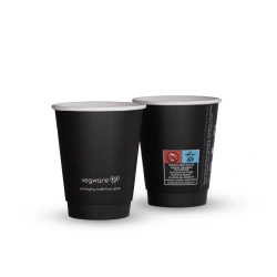 Black Double Wall Paper Cup 250 ml, Ø80 mm 25 pcs