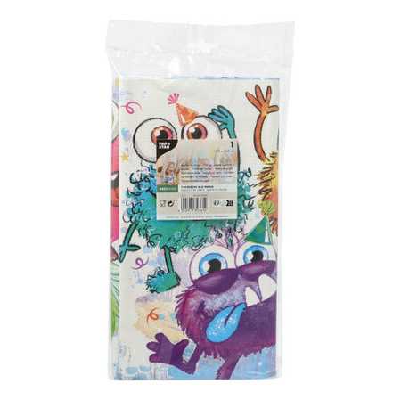 Obrus papierowy składany "Funny Monsters" 120 x 180 cm 1 szt.