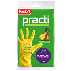 Rubber gloves, scented, pineapple Paclan Practi "L", 1 pair