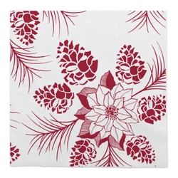 Premium napkins "a'la linen", "Poinsettia", 40 x 40 cm 50 pcs.