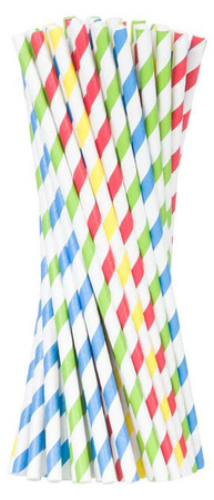 Paper straws mix 6/205 mm 250 pcs.