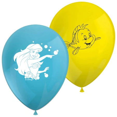Balony lateksowe "Ariel Mała Syrenka", 28 cm, 8 szt.