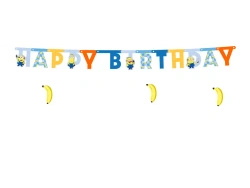 Baner papierowy "Happy Birthday - Minionki", 1,5 m, 1 szt.