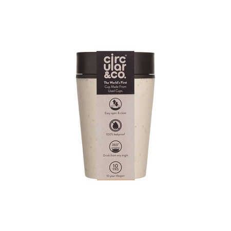 Circular 227 ml reusable mug Cream & Cosmic Black, 1 pc.