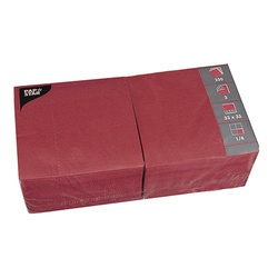 Maroon 3-layer napkins 1/4 33 x 33 cm 250 pcs.