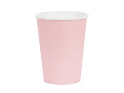 Light Pink Paper Cups, 250 ml, 6 pcs