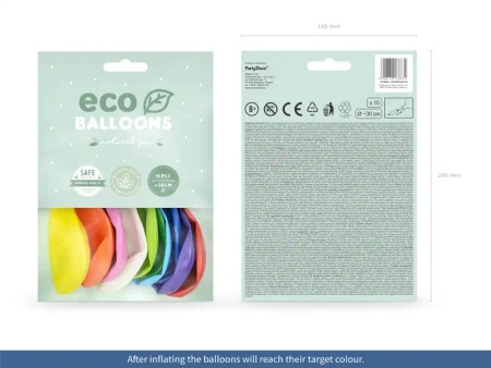 Rubber Balloons Eco “Pastel”, 26 cm, 10 pcs.