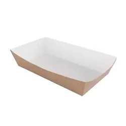 Deep kraft paper tray 15 x 8.5 x 3.5 cm 100 pcs.