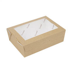 Box with paper window 1000 ml, 17 x 12 x 5.5 cm 50 pcs.