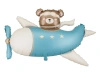Foil Balloon "Bear in a Blue Airplane", 94 × 61 cm, 1 pc