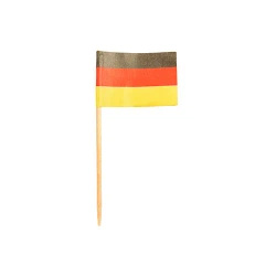 Banquet toothpicks with German flag, length 8 cm, 200 pcs