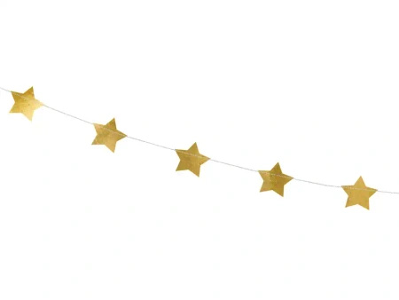 Reusable Garland "Gold Stars", 3.6 m, 1 pc