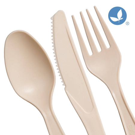 Avocado seed forks beige 17,2 cm 24 pcs.