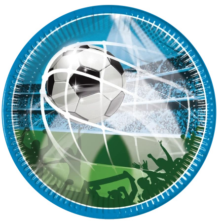 Paper plates "Football", 20 cm, 8 pcs