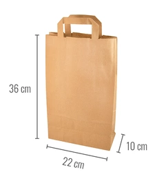 Paper bag with handle 22 x 10 x 36 cm 50 pcs.