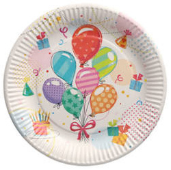 Round paper plate "Balloons" ¶. 23 cm 10 pcs.