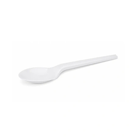 White C-PLA Spoons, Reusable, 12,8 cm, 50 pcs