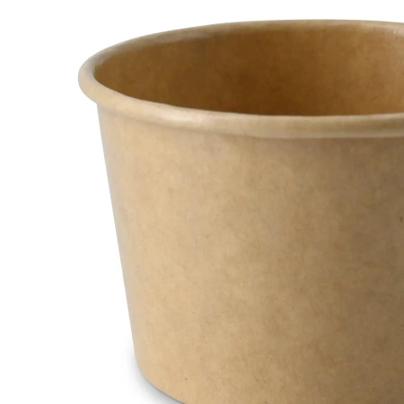 Kubeczek papierowy na lody kraft 130 ml, śr. 76 mm, 50 szt.