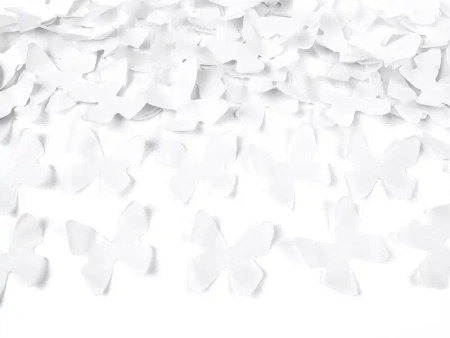 Confetti Cannon "White Butterflies", 60 cm, 1 pc