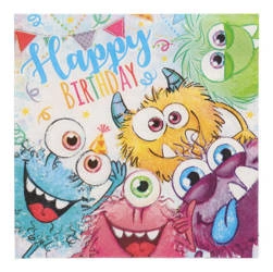 Funny Monsters 3-layer napkins 1/4 33 x 33 cm 20 pcs.