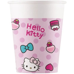 Kubek papierowy "Hello Kitty" 200 ml 8 szt.