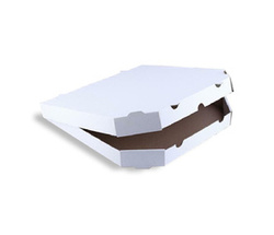 White pizza box with cut corners 32 x 32 x 3.5 cm, 100 pcs.