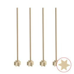 Wooden cocktail stirrer "Star" 17 cm 50 pcs.