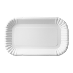 Oval paper tray 23 x 15 x 2 cm 100 pcs.