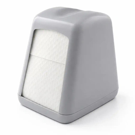 Napkin dispenser 17 x 17 cm, silver, plastic, Clarina, 1 pc