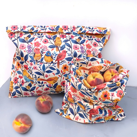Beeswax bags "Birds" set L+XL 1 pc.