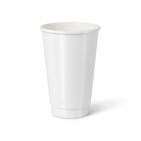 Paper cup double-wall white, glossy, dispersion coating 450 ml, dia. 90 mm, 25 pcs.
