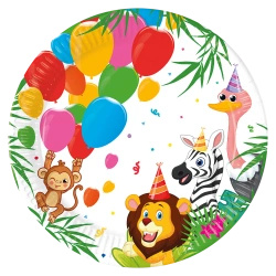 Paper plates "Jungle", 23 cm, 8 pcs