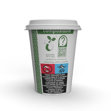 Vegware white paper cup 350 ml ¶r. 90 mm 50 pcs.