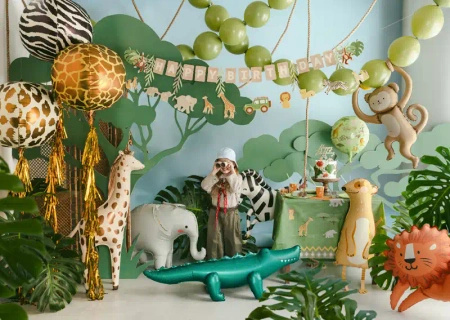 Paper Banner "Happy Birthday Safari", 1.8 m, 1 pc