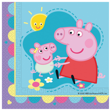 2-ply napkins “Peppa Pig”, 33 × 33 cm, 20 pcs