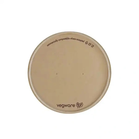 Pokrywka z papieru bambusowego "Feel Snug" do pojemnika o śr. 90 mm 50 szt.
