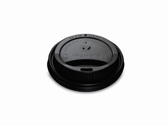 C-PLA lid for mug black ¶r. 80 mm 50 pcs.