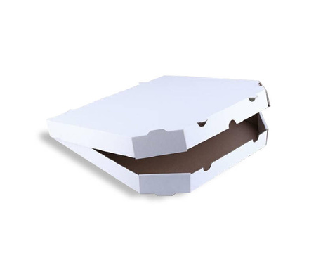 White pizza box with cut corners 32 x 32 x 3.5 cm, 100 pcs.