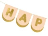Baner papierowy "Happy Birthday Konie", 1,5 m, 1 szt.