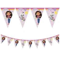 Paper garland – flags "Gabby's Dollhouse" 2.3 m, 1 pc
