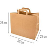 Paper bag with flat handle 32 x 22 x 25 cm 50 pcs.