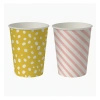 Paper Cup, Pastel Mix, Clarina, Ø 80 mm, 250 ml, 50 pcs.