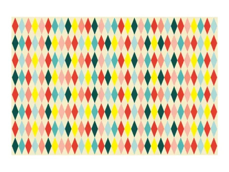 Obrus papierowy "Kolorowe Romby" 120 x 180 cm, 1 szt.